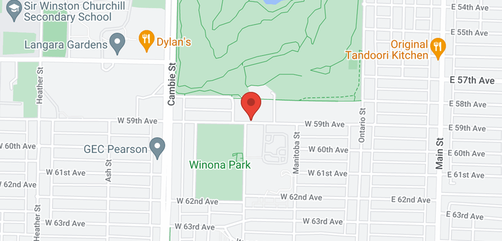 map of 206 375 W 59TH AVENUE